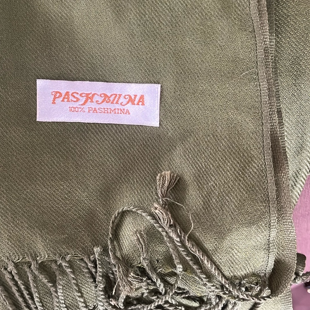 Olive Green Pashmina Scarf
